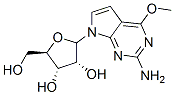 4-Methoxy-7--D-ribofuranosyl-7H-pyrrolo[2,3-d]pyrimidin-2-amine Struktur