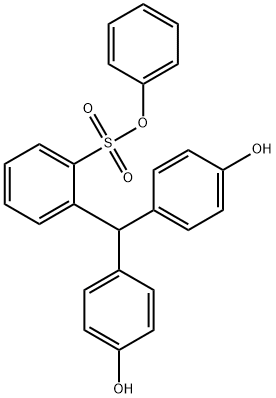 bis(4-hydroxyphenyl)(2-(phenoxysulfonyl)phenyl)methane Struktur