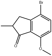 4-Bromo-7-methoxy-2-methyl-2,3-dihydro-1H-inden-1-one Struktur