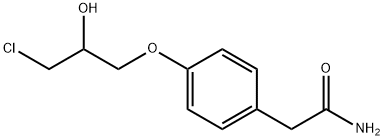 2-[4-(3-CHLORO-2-HYDROXYPROPOXY)PHENYL]ACETAMIDE Struktur