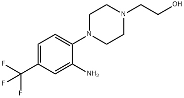 2-{4-[2-Amino-4-(trifluoromethyl)phenyl]-1-piperazinyl}-1-ethanol Struktur