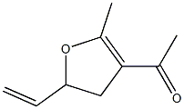 Ethanone, 1-(5-ethenyl-4,5-dihydro-2-methyl-3-furanyl)-, (-)- (9CI) Struktur