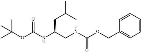 (S)-1-CBZ-AMINO-2-BOC-AMINO-4-METHYLPENTANE Struktur