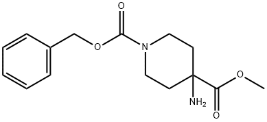 1,4-Piperidinedicarboxylic acid, 4-aMino-, 4-Methyl 1-(phenylMethyl) ester Struktur