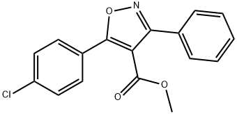 4-Isoxazolecarboxylicacid,5-(4-chlorophenyl)-3-phenyl-,methylester(9CI) Struktur