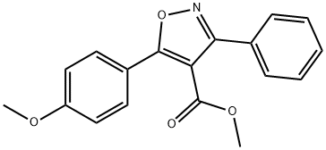 4-Isoxazolecarboxylicacid,5-(4-methoxyphenyl)-3-phenyl-,methylester(9CI) Struktur