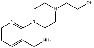 2-{4-[3-(Aminomethyl)-2-pyridinyl]-1-piperazinyl}-1-ethanol Struktur