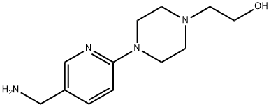 2-{4-[5-(Aminomethyl)-2-pyridinyl]-1-piperazinyl}-1-ethanol Struktur