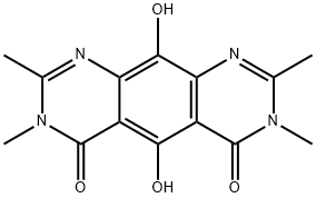 Pyrimido[5,4-g]quinazoline-4,6(3H,7H)-dione,  5,10-dihydroxy-2,3,7,8-tetramethyl- Struktur