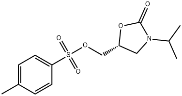 3-isopropyl-5-(4-toluenesulfonyloxymethyl)oxazolidin-2-one Struktur