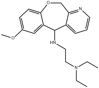 5-((2-(diethylamino)ethyl)amino)-7-methoxy-5,11-dihydro(1)benzoxepino(3,4-b)pyridine Struktur