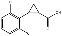 1-Carboxy-2-(2,6-dichlorophenyl)cyclopropane, 2-(2-Carboxycycloprop-1-yl)-1,3-dichlorobenzene Struktur