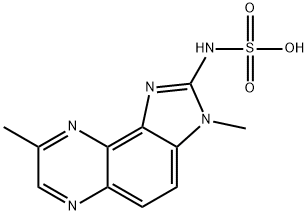 N-(3,8-Dimethylimidazo(4,5-f)quinoxalin-2-yl)sulfamic acid Struktur