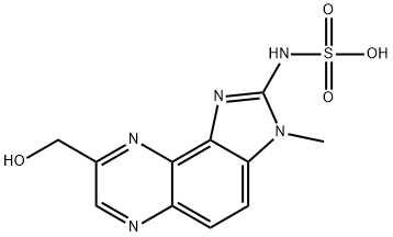 N-(8-Hydroxymethyl-3-methylimidazo(4,5-f)quinoxalin-2-yl)sulfamic acid Struktur