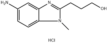 3-(5-Amino-1-methyl-1H-benzoimidazol-2-yl)-propan-1-ol dihydrochloride Struktur