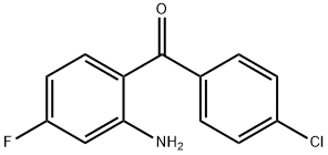 (2-Amino-4-fluorophenyl)(4-chlorophenyl)methanone Struktur