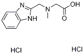 [(1H-Benzoimidazol-2-ylmethyl)-methyl-amino]-acetic acid dihydrochloride Struktur