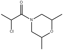 Morpholine, 4-(2-chloro-1-oxopropyl)-2,6-dimethyl- (9CI) Struktur