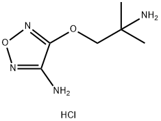 4-(2-Amino-2-methyl-propoxy)-furazan-3-ylaminehydrochloride Struktur