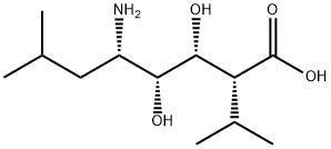 5-amino-3,4-dihydroxy-2-isopropyl-7-methyloctanoic acid Struktur