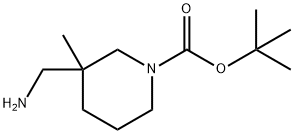 1-BOC-3-(氨基甲基)-3-甲基哌啶 結(jié)構(gòu)式