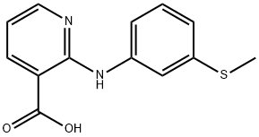 2-(3-Methylsulfanyl-phenylamino)-nicotinic acid Struktur