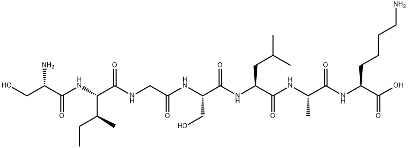 H-SER-ILE-GLY-SER-LEU-ALA-LYS-OH Struktur