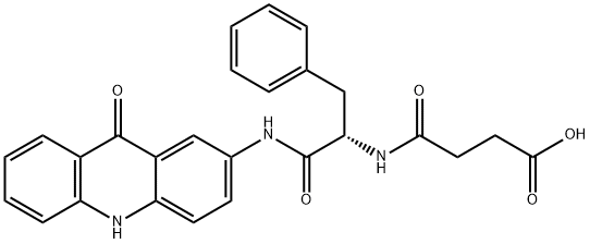 N-(N-SUCCINYL-L-PHENYLALANYL)-2-AMINOACRIDONE Struktur