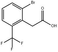 3-Bromo-3-(carboxymethyl)benzotrifluoride Struktur