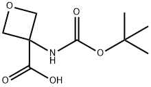 3-Boc-aMino-3-oxetanecarboxylic acid Struktur