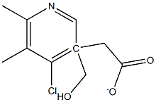 5-Acetoxymethyl-2,3-dimethyl-4-chloropyridine Struktur