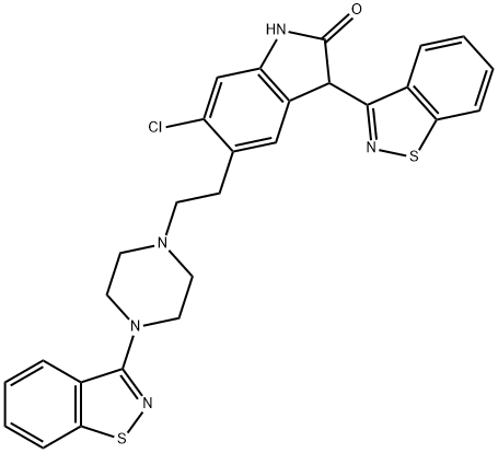 3-(1,2-BENZISOTHIAZOLYL) ZIPRASIDONE(ジプラシドン不純物E) 化學(xué)構(gòu)造式