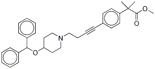 4-[4-[4-(Diphenylmethoxy)-1-piperidinyl]-1-butyne]-α,α-dimethyl-benzeneacetic Acid Methyl Ester Struktur