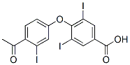 4-(4-Acetyl-3-iodophenoxy)-3,5-diiodobenzoic acid Struktur