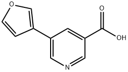 5-(furan-3-yl)pyridine-3-carboxylic acid Struktur