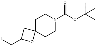 1-Oxa-7-azaspiro[3.5]nonane-7-carboxylic acid, 2-(iodoMethyl)-, 1,1-diMethylethyl ester Struktur