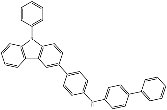 N-(4-(9-苯基咔唑-3-基)苯基)聯(lián)苯-4-胺 結(jié)構(gòu)式