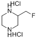 2-(FLUOROMETHYL)PIPERAZINE DIHYDROCHLORIDE Struktur