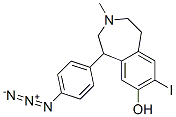 7-iodo-8-hydroxy-3-methyl-1-(4-azidophenyl)-2,3,4,5-tetrahydro-1H-3-benzazepine Struktur