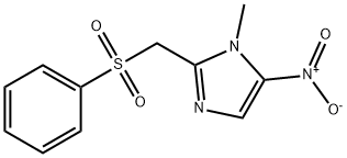 1-Methyl-5-nitro-2-((phenylsulfonyl)methyl)-1H-imidazole Struktur