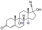 17-cyano-9,17-dihydroxyandrost-4-ene-3-one Struktur