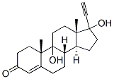 17-ethynyl-9,17-dihydroxyandrost-4-en-3-one Struktur