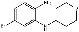 1,2-Benzenediamine, 4-bromo-N2-(tetrahydro-2H-pyran-4-yl)- Struktur