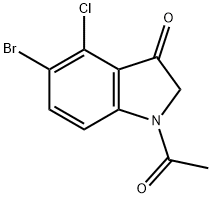 1-Acetyl-5-broMo-4-chloro-pseudoindoxyl Struktur