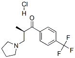 (2R)-2-methyl-3-pyrrolidin-1-yl-1-[4-(trifluoromethyl)phenyl]propan-1-one hydrochloride Struktur