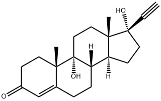 9,17-dihydroxy-17-ethynylandrost-4-en-3-one Struktur