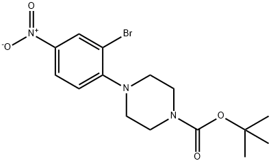 3-Bromo-4-(1-Boc-piperizin-4-yl)nitrobenzene Struktur