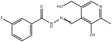 pyridoxal 3-fluorobenzoyl hydrazone Struktur