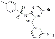 BenzenaMine, 3-[5-broMo-1-[(4-Methylphenyl)sulfonyl]-1H-pyrrolo[2,3-b]pyridin-3-yl]- Struktur