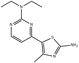 5-(2-(Diethylamino)pyrimidin-4-yl)-4-methylthiazol-2-amine Struktur